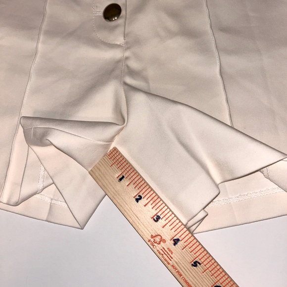 ZARA women’s‎ Tailored high rise WHITE, button front, cotton blend size SMALL - Picture 2 of 11